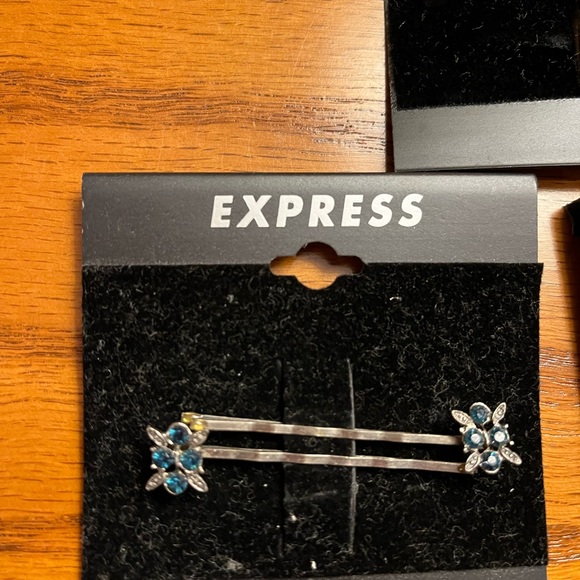 Vintage Express Y2K Brass & Rhinestone Hair Clips Bobby Pins - Picture 2 of 5